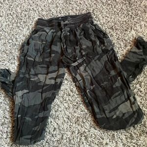 Camouflage joggers. They have been wore only a couple of times.